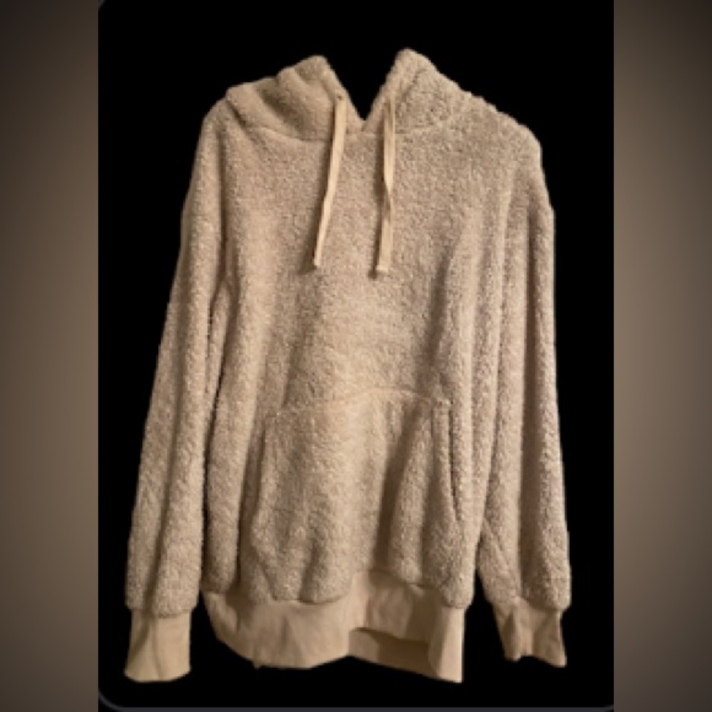 cream SO cozy softest sherpa jacket XL